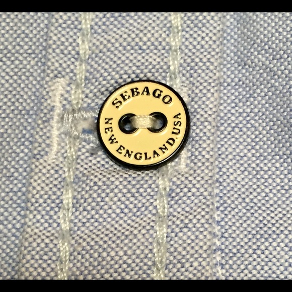 Sebago Women's Oxford Blue Shirt French Cuff - Picture 8 of 8